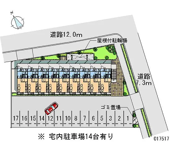 ★手数料０円★姫路市別所町佐土３丁目　月極駐車場（LP）